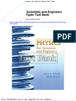 Dwnload Full Physics For Scientists and Engineers 6th Edition Tipler Test Bank PDF
