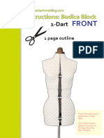 Instructions Bodice Front Outline 1D 1pg