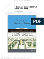 Dwnload Full Taxation For Decision Makers 2016 1st Edition Escoffier Test Bank PDF