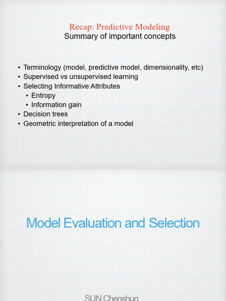 IS4242 W6 Model Evaluation and Selection | PDF | Cross Validation ...