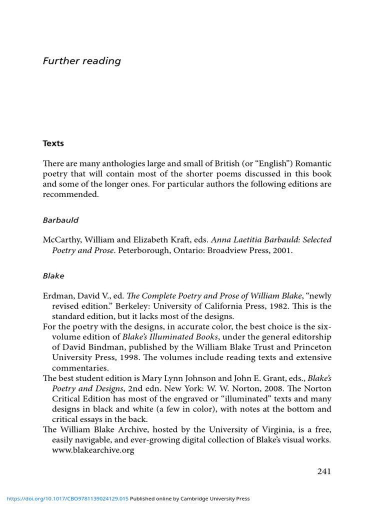 Romantic Poetry Anthology Resources | PDF | Romanticism | William ...