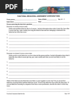 FAST Functional Analysis Screening Tool | PDF | Behavior | Attention