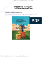 Dwnload Full Financial Management Theory and Practice 13th Edition Brigham Test Bank PDF