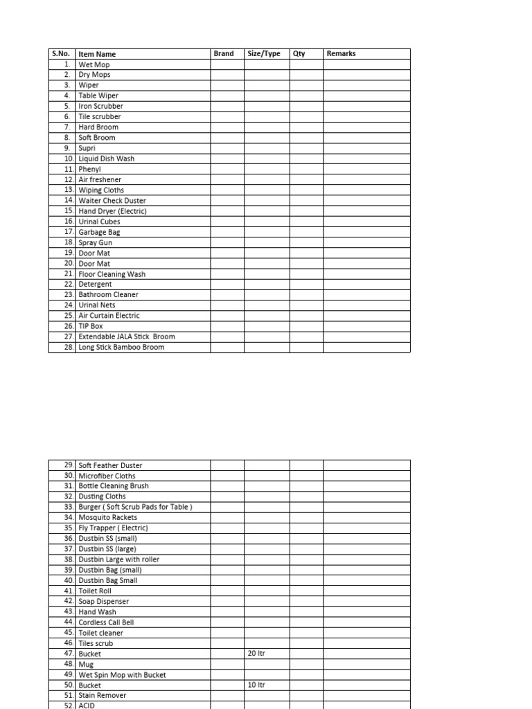 housekeeping-items-list-pdf