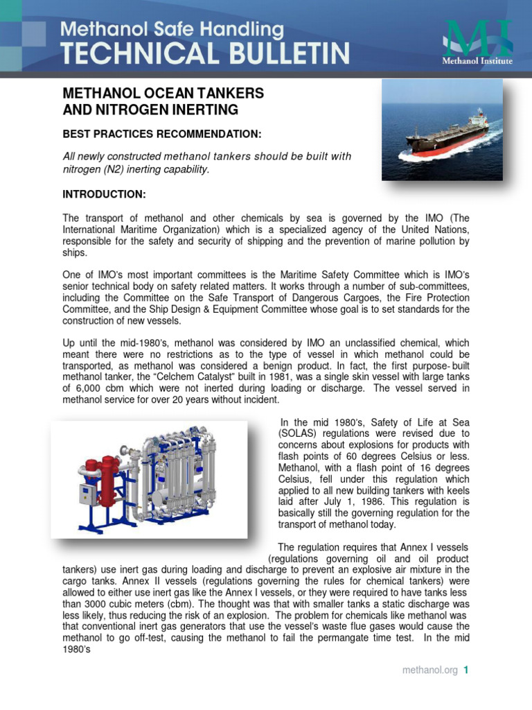 NitrogenBlanketingforShips PDF Oil Tanker Shipping