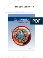 Dwnload Full Economics 10th Edition Slavin Test Bank PDF