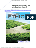 Dwnload Full Business and Professional Ethics 7th Edition Brooks Solutions Manual PDF