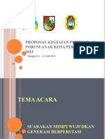 Proposal Kegiatan Pertemuan Forum Anak Kota Pekanbaru 2023