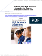 Dwnload full Teaching Students With High Incidence Disabilities Strategies for Diverse Classrooms 1st Edition Prater Test Bank pdf