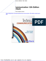 Dwnload Full Technical Communication 12th Edition Markel Test Bank PDF