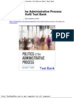 Dwnload Full Politics of The Administrative Process 7th Edition Kettl Test Bank PDF