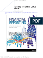 Dwnload Full Financial Reporting 1st Edition Loftus Solutions Manual PDF