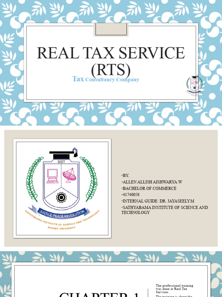 Real Tax Services: Company Overview | PDF | Taxes | Taxpayer