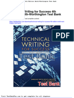 Dwnload Full Technical Writing For Success 4th Edition Smith Worthington Test Bank PDF