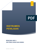 Kisi-Kisi, Instrumen, Rubrik Penilaian