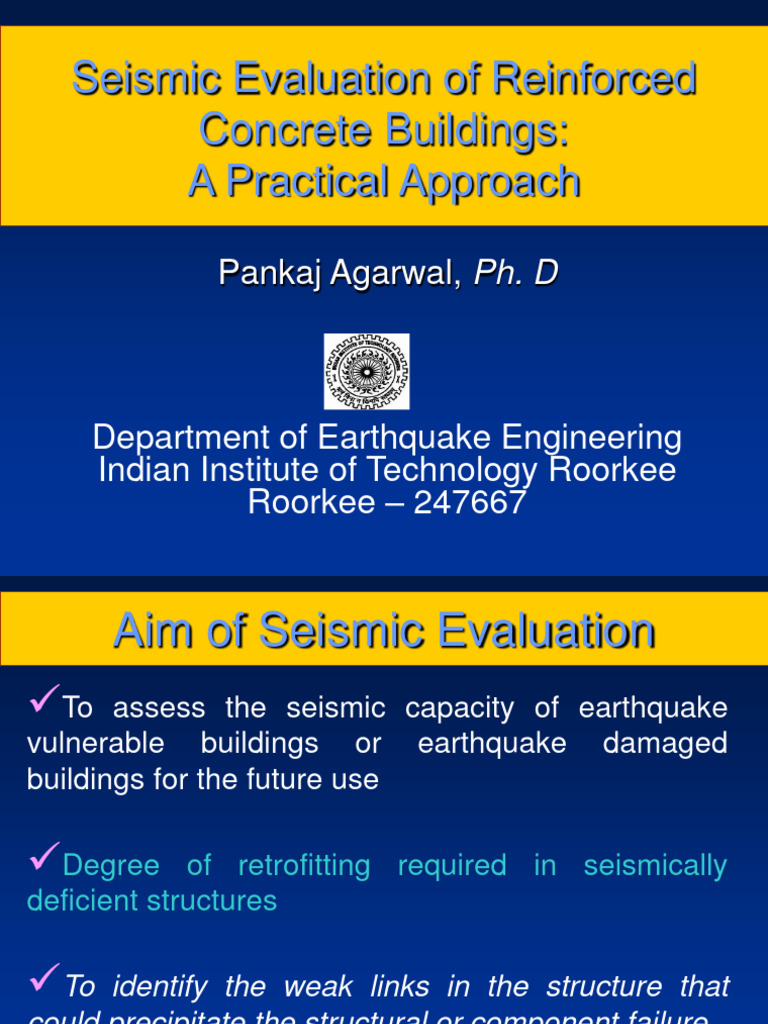 Seismic Evaluation Methods for Buildings | PDF | Bending | Beam (Structure)