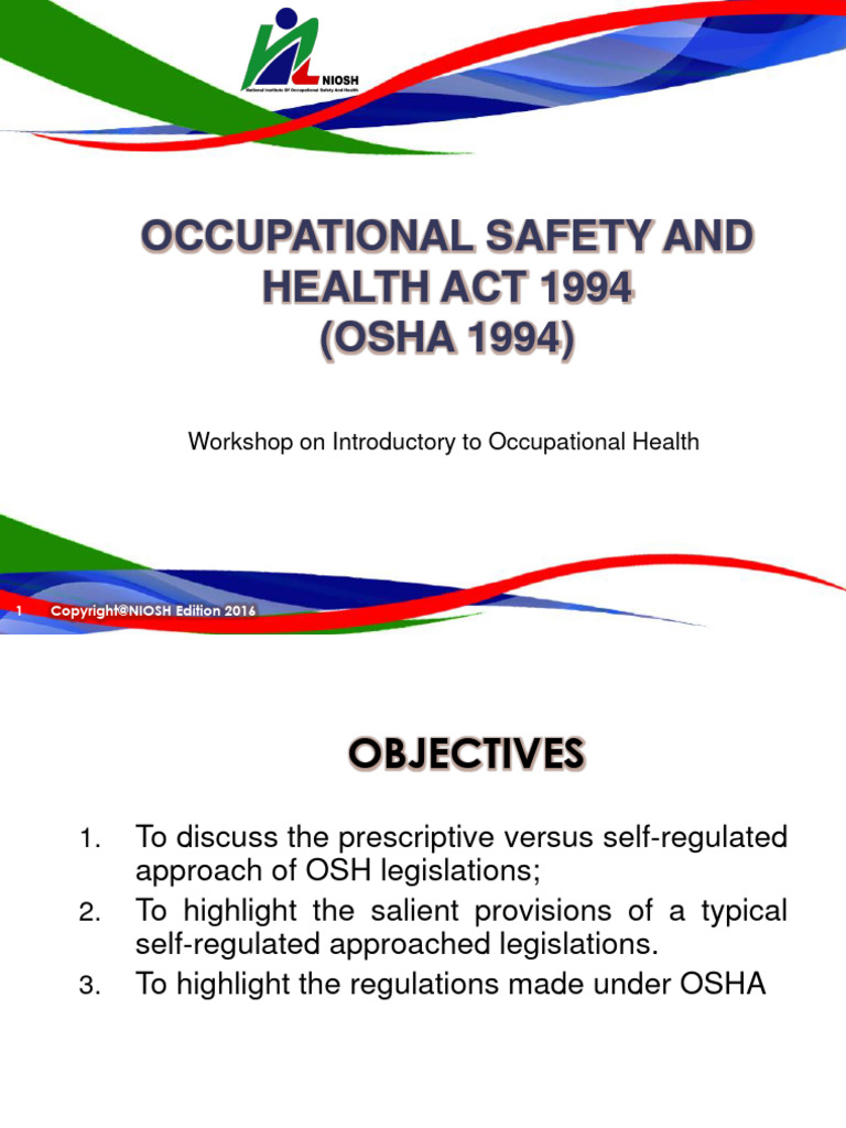 112-OSH Legislations | PDF | Occupational Safety And Health | Dangerous ...