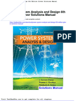 Dwnload Full Power System Analysis and Design 6th Edition Glover Solutions Manual PDF
