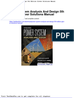 Dwnload Full Power System Analysis and Design 5th Edition Glover Solutions Manual PDF