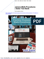 Dwnload Full Practical Business Math Procedures 11th Edition Slater Test Bank PDF