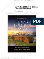 Dwnload Full Texas Politics Today 2015 2016 Edition 17th Edition Maxwell Test Bank PDF
