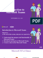 Introduction To Microsoft Teams Final