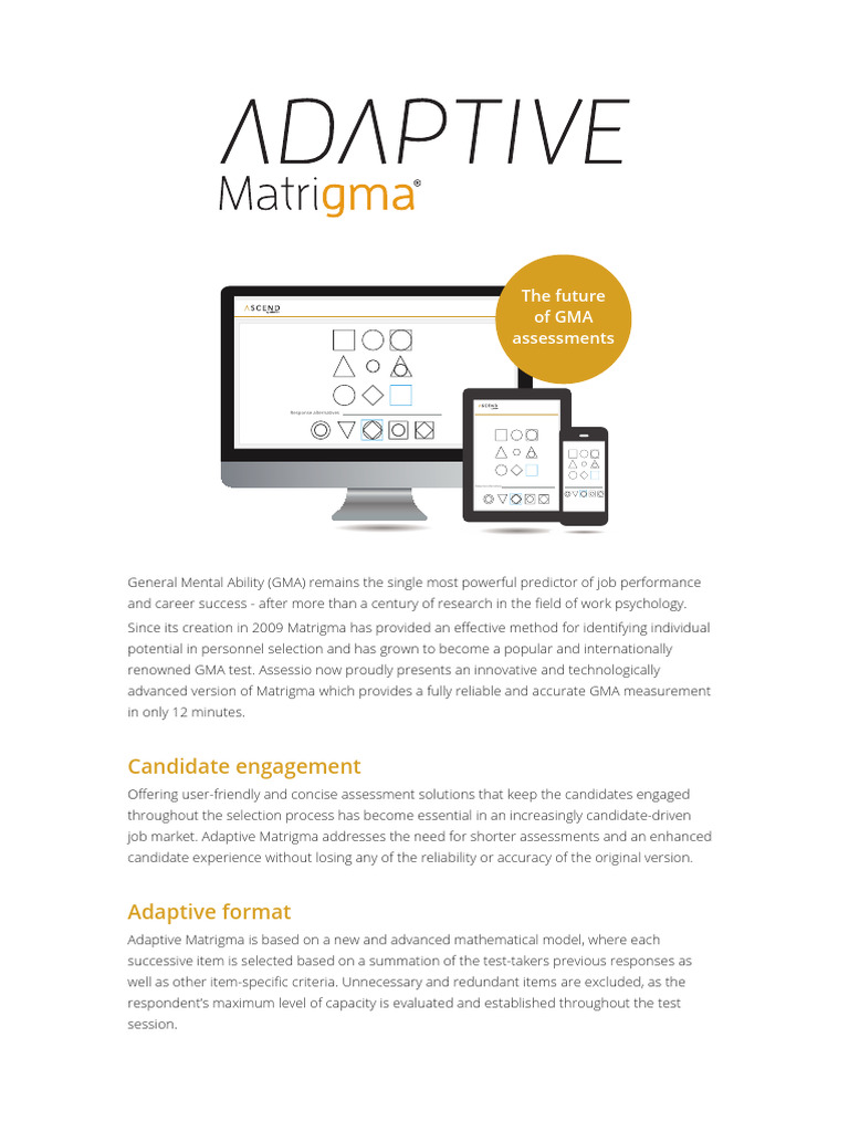 Adaptive Matrigma | PDF | Science | Cognition