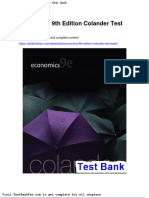 Dwnload Full Economics 9th Edition Colander Test Bank PDF