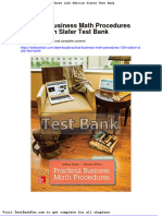 Dwnload Full Practical Business Math Procedures 12th Edition Slater Test Bank PDF