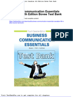 Dwnload Full Business Communication Essentials Canadian 4th Edition Bovee Test Bank PDF