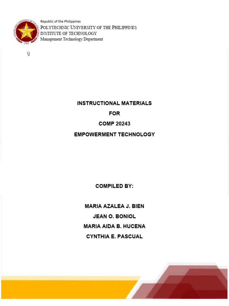 Empowerment Technology Course Materials | PDF | World Wide Web ...