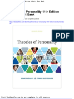 Dwnload Full Theories of Personality 11th Edition Schultz Test Bank PDF