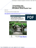 Dwnload Full Theories of Counseling and Psychotherapy An Integrative Approach 2nd Edition Jones Smith Test Bank PDF