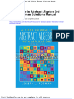 Dwnload Full First Course in Abstract Algebra 3rd Edition Rotman Solutions Manual PDF