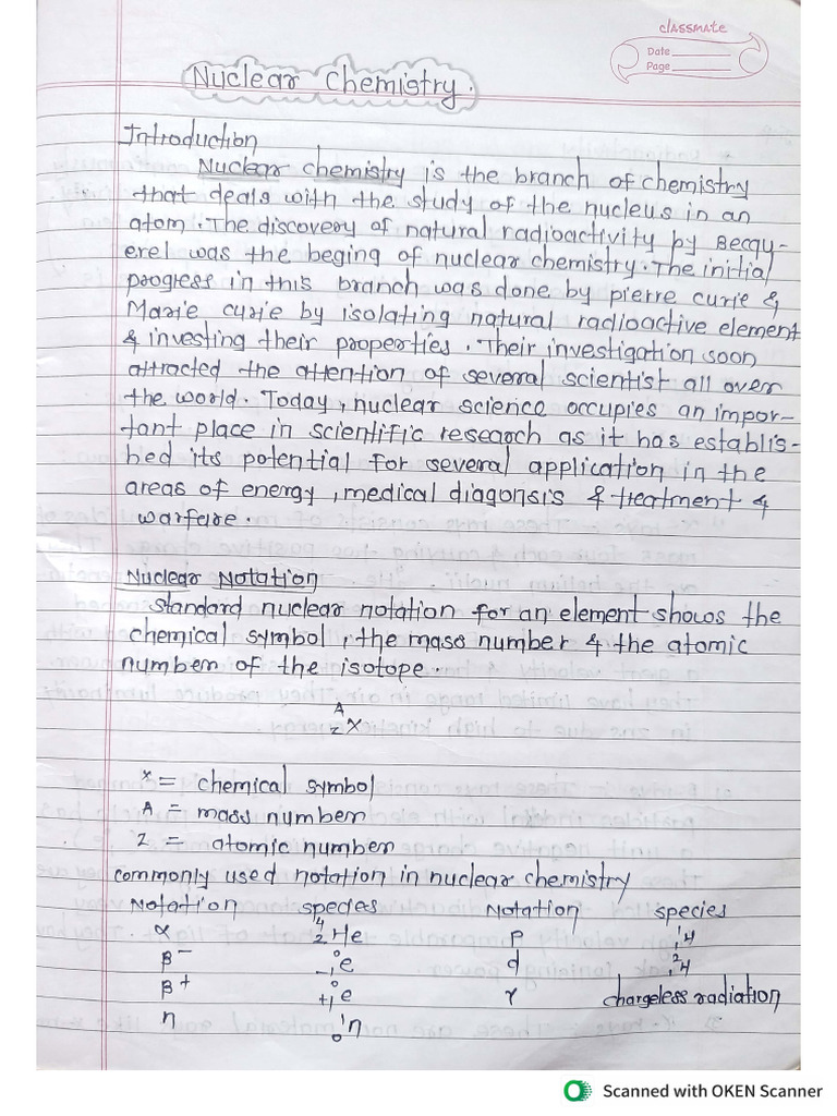 MSC Sem1 (Inorganic) Nuclear Chemistry | PDF