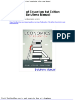Dwnload Full Economics of Education 1st Edition Lovenheim Solutions Manual PDF