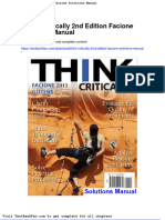 Dwnload Full Think Critically 2nd Edition Facione Solutions Manual PDF