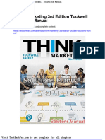 Dwnload Full Think Marketing 3rd Edition Tuckwell Solutions Manual PDF