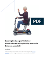 Exploring The Synergy of Motorized Wheelchairs and Folding Mobility Scooters For Enhanced Accessibility