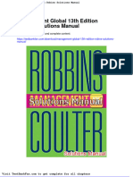 Dwnload Full Management Global 13th Edition Robins Solutions Manual PDF