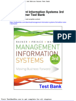 Dwnload Full Management Information Systems 3rd Edition Rainer Test Bank PDF