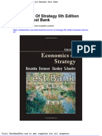 Dwnload Full Economics of Strategy 5th Edition Besanko Test Bank PDF
