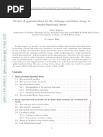 Review of Approximations For The Exchange-Correlation Energy in Density-Functional Theory