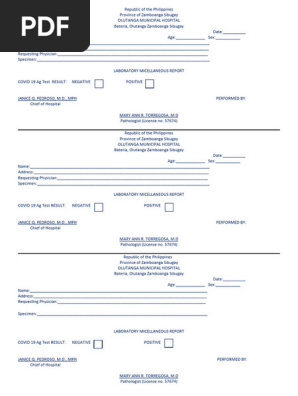 COVID TEST FORM