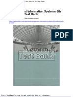 Dwnload Full Management Information Systems 6th Edition Oz Test Bank PDF