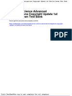 Dwnload Full Forensic Science Advanced Investigations Copyright Update 1st Edition Brown Test Bank PDF
