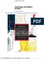 Dwnload Full Forensic Psychology 3rd Edition Pozzulo Test Bank PDF