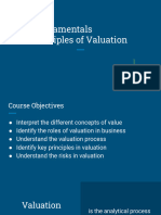 Fundamentals Principles of Valuation
