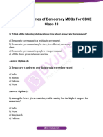 Outcomes of Democracy MCQ