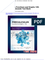 Dwnload Full Precalculus Functions and Graphs 13th Edition Swokowski Test Bank PDF